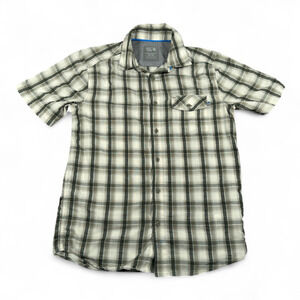 Mountain Hardwear Shirt Adult MEDIUM Brown Gray Plaid Outdoor Hiking